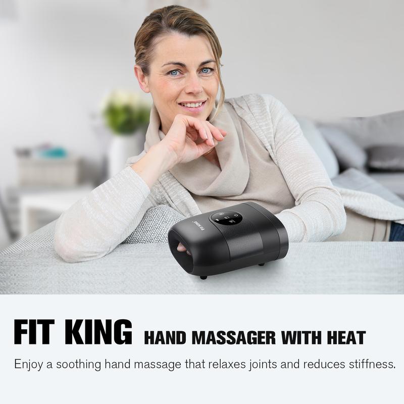 Hand Massager with Heat for Hand Massage and Finger Relief - Cordless & Portable & Touch Screen -  Gifts for Women Men Parents-Two Colors Available