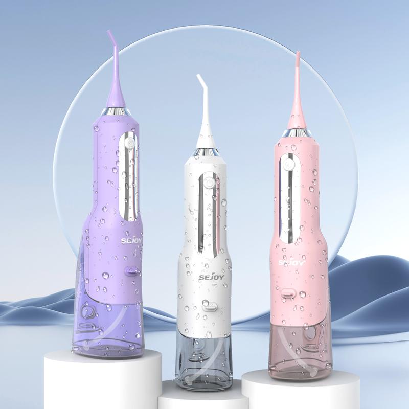 Sejoy Water Flosser With 5 Cleaning Modes, IPX7 & 270ML Large Water Tank, 5Jet Tips, Oral Irrigator Rechargeable for Home Travel & Office