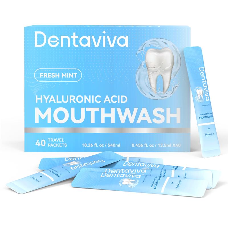 40*2 Travel Mouthwash Long-lasting Fresh Breath, Healthy Gums Gifts Oral Whitening Pen Instant Teeth Euthymol Toothpaste Nontoxic Free Hyaluronic Acid