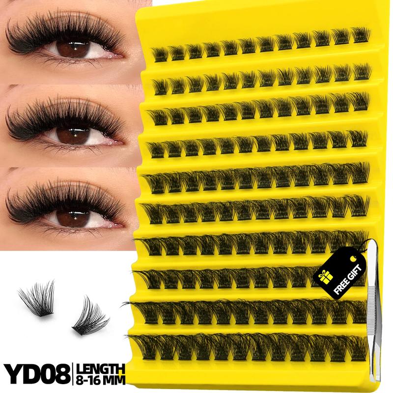 GROINNEYA Cluster Lashes Natural Eyelash Extension Volume Individual Lashes Mixed Tray Faux Mink Lashes Cilias Makeup GROINNEYA