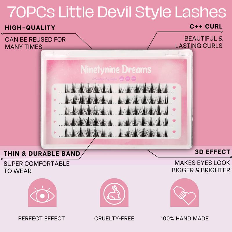 Ninetynine Dreams 70PCs Little Devil Style Lashes