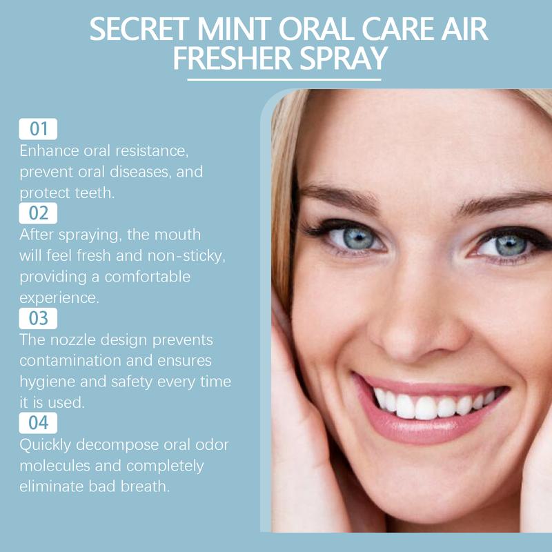 Count Mint Breath Spray Mouth Spray Breath Freshener Oral Care for All Ages teeth whitening kit Daily Peppermint