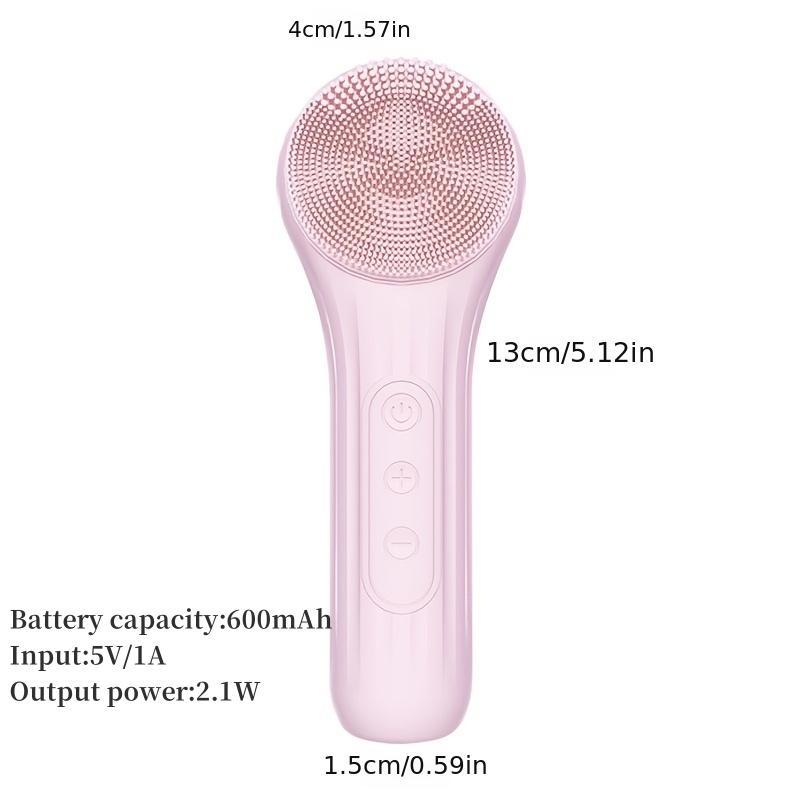 Rechargeable Hot Compress Massage, Silicone Facial Cleanser, Heatable Vibrating Face Scrubber with Massage, USB Rechargeable,Silicone Face Scrubber for Women & Men, Comfort Face Care Products, Holiday Gift