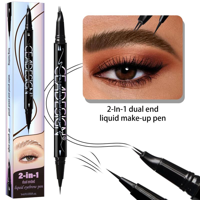 CEA DESIGN Curved Eyebrow Pen-Eyebrow Pencil Magical 2-in-1 Dual-Ended Eye Brow Pencils for Women, Gift, Make Up, Hair like eyebrow