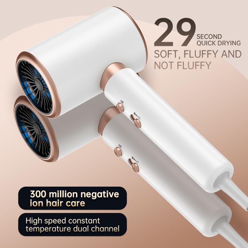 Professional High Speed Hair Dryer, Low Noise Hair Dryer with Nozzle, Hair Styling Tool for Home & Salon Use