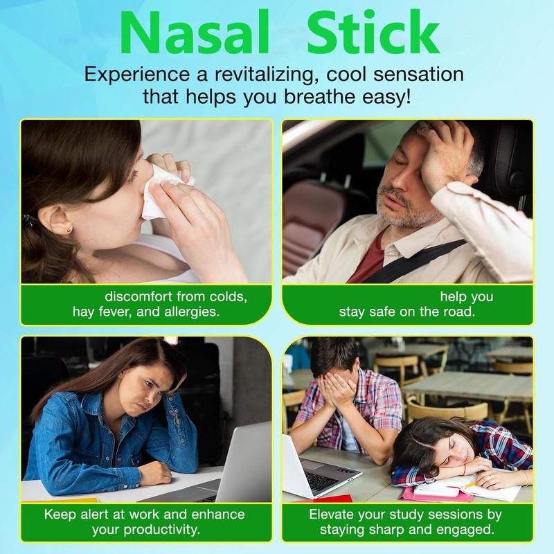 Cool Nasal Stick, 2 Boxes Nasal Breathing Stick, Natural and Safe Nasal Congestion Relief Stick, Portable Nasal Care Product for Women & Men