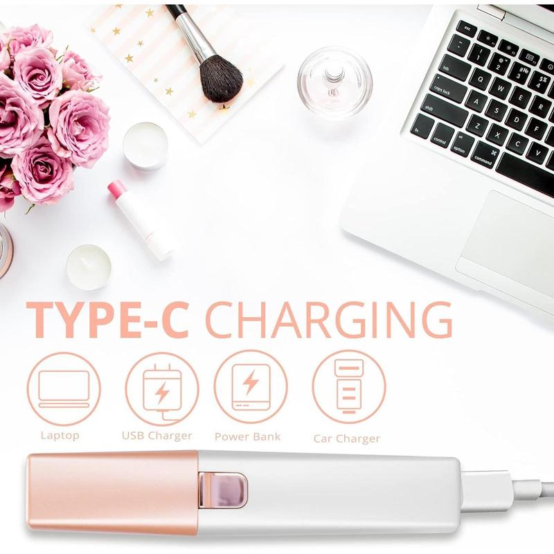 Rechargeable 2-in-1 Eyebrow Trimmer & Facial Hair Remover for Women - Painless Electric Device for Eyebrows, Lips & Peach Fuzz Comfort