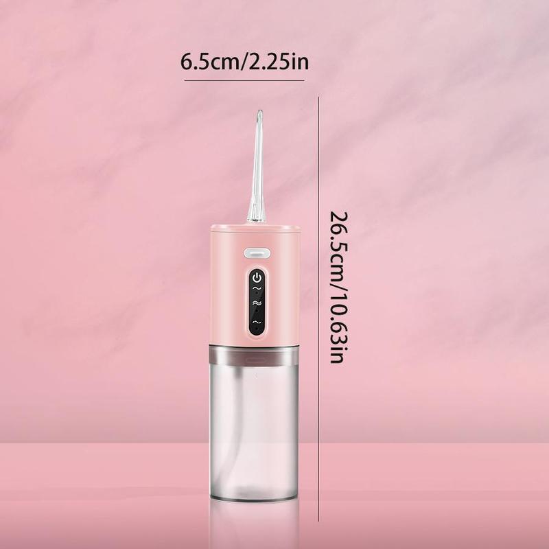 Portable Electric Oral Irrigator with 5 Nozzle Head, Pulse Floss Handheld Portable Dental Scaler Oral Cleaner for Home and Travel