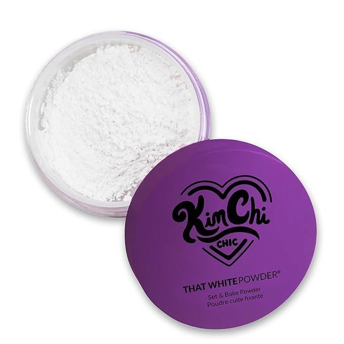 KimChi Chic That White Powder, Mattifying Makeup Setting Powder for All Skin Types, Long-Lasting Face Powder Helps Minimize the Appearance of Fine Lines powder makeup