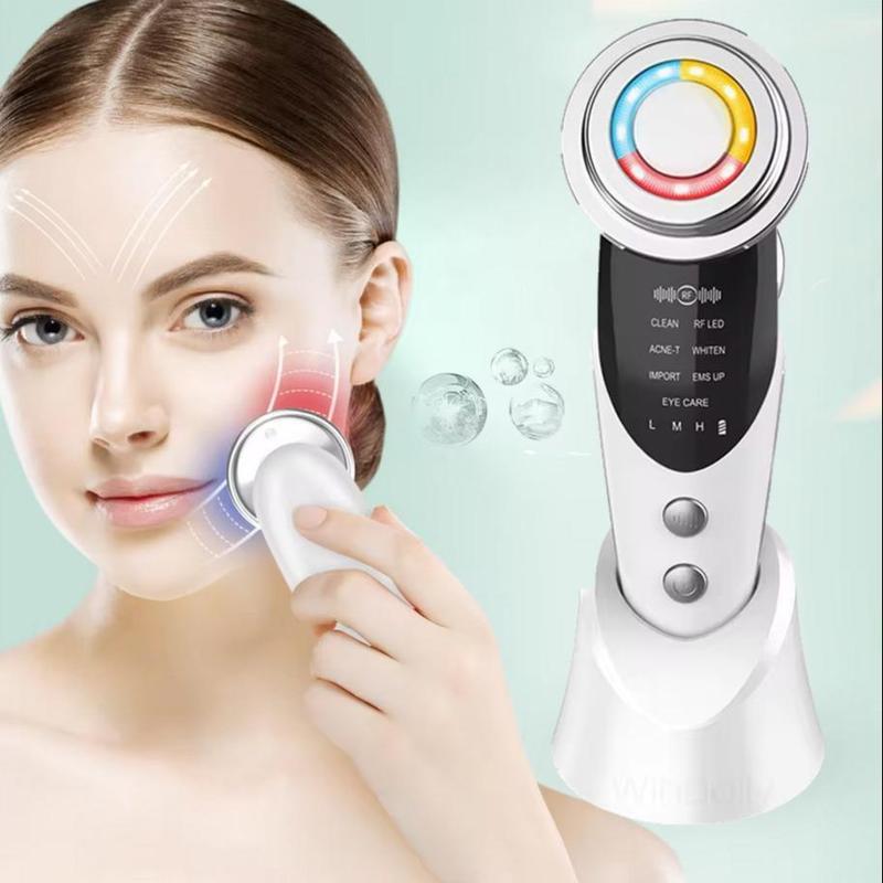 7 in 1 Facial Beauty Machine, 1 Box Rechargeable Facial Beauty Instrument, Facial Skin Care Tool for Women, Personal Care Appliances