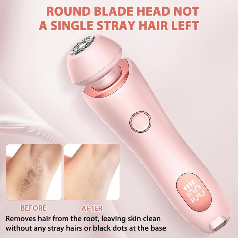 2 in 1 Electric Hair Removal Tool, 1 Set Rechargeable Gentle Hair Removal Tool, Lady Shaver, Wet & Dry Use Hair Removal Machine for Women