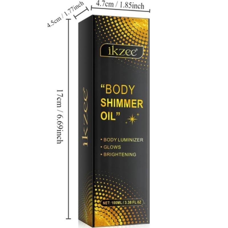 Body Shimmer Oil, 1 Box Refreshing and Non-greasy Body Glitter Oil, Easy To Apply, Suitable for Face and Body Flash Oil