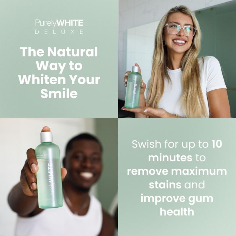 PurelyWHITE | Gentle Whitening Oil Pulling | For Sensitive Teeth | Natural Oral Mouthwash