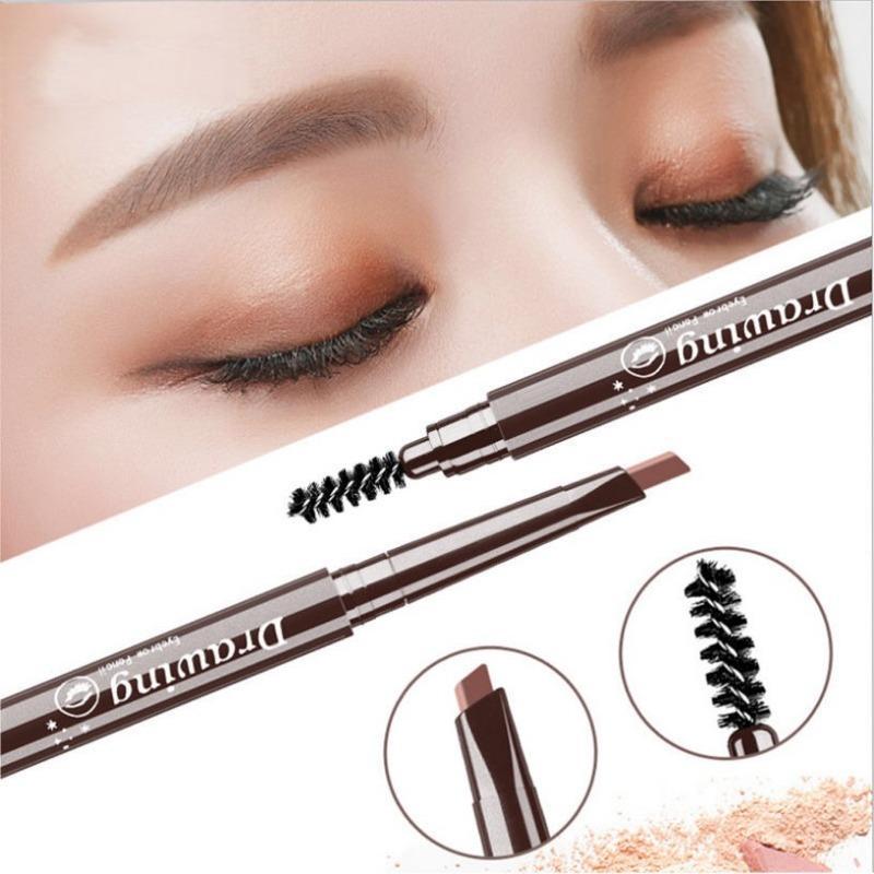 Double-ended Automatic Eyebrow Pencil with Brush, 5 Counts set Long-lasting Waterproof Natural Eyebrow Pencil, Eye Makeup Cosmetics for Women