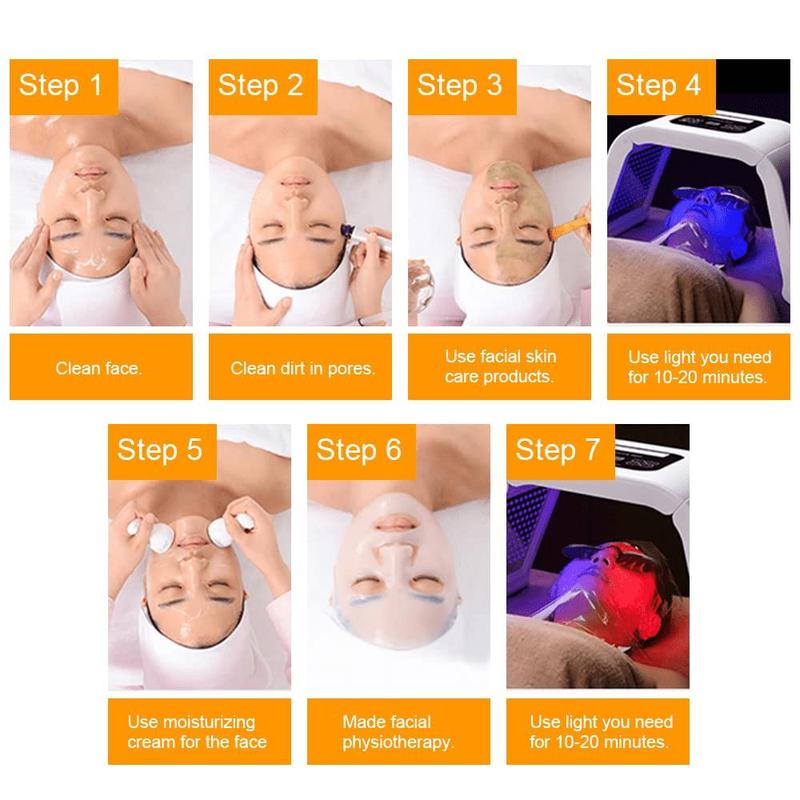 7-color LED Facial SPA Machine, 1 Count Multifunctional Body Beauty Machine Equipment, Professional Facial Skin Care Machine For Women Home Salon